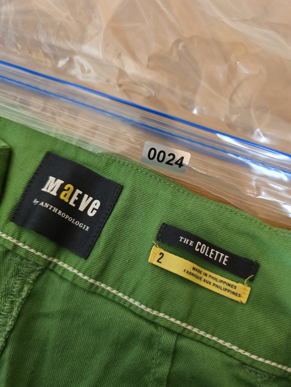 Maeve Colette Ramie Stretch High-Rise Wide-Leg Pants 2 Green - Picture 5 of 12